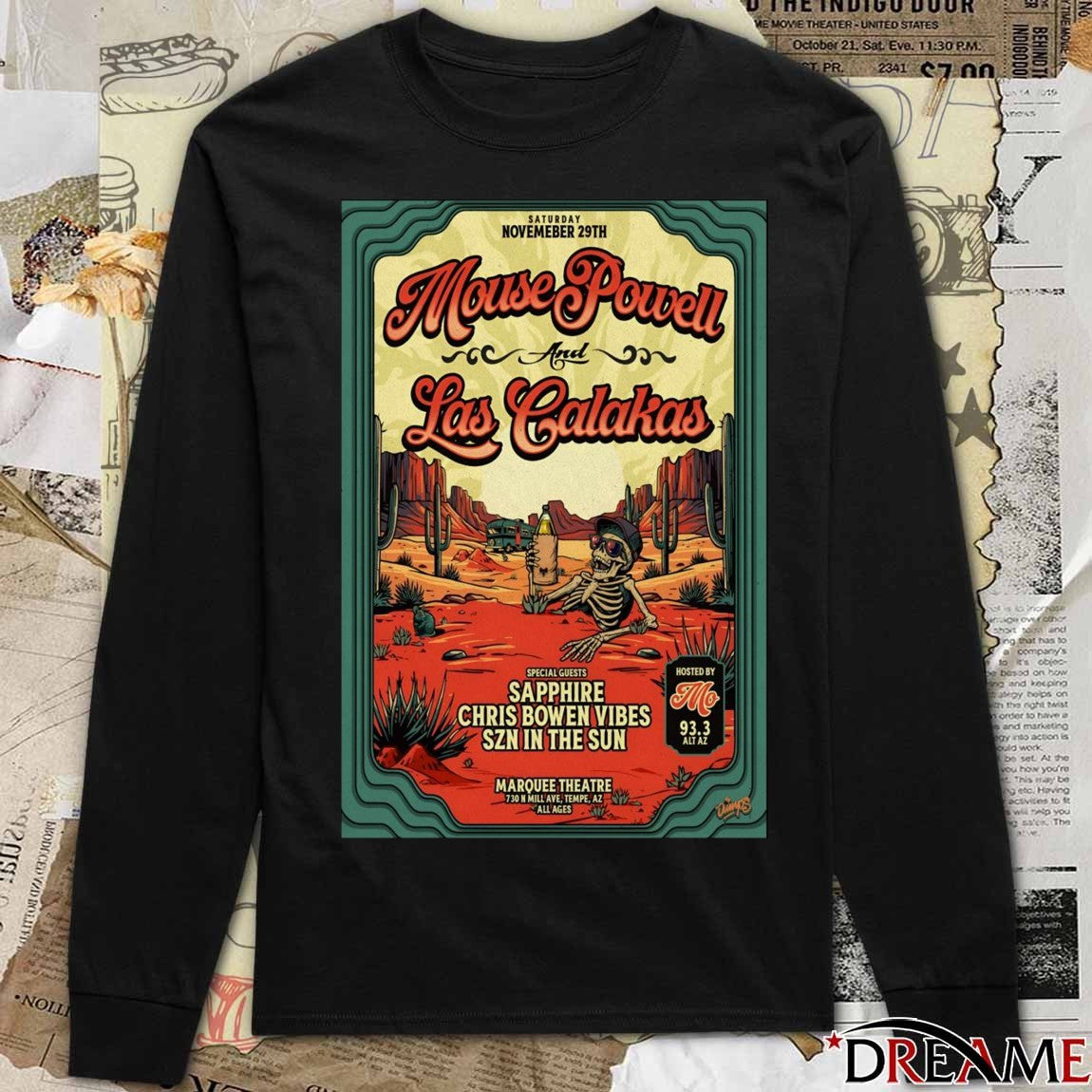 Poster Mouse Powell And Las Calakas At Marquee Theatre On November 29 2025 t-shirt