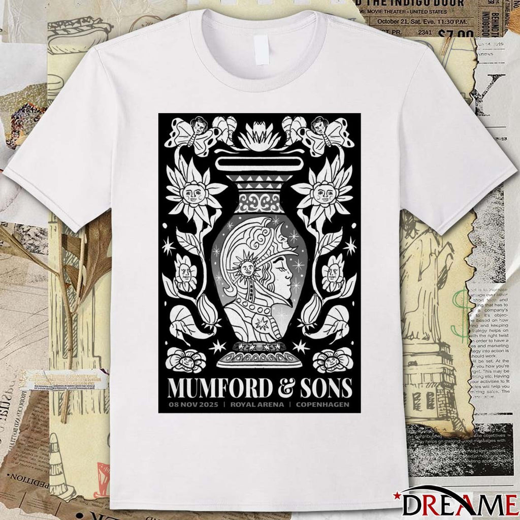 Poster Mumford And Sons Royal Arena In Copenhagen Denmark On November 8 2025 t-shirt