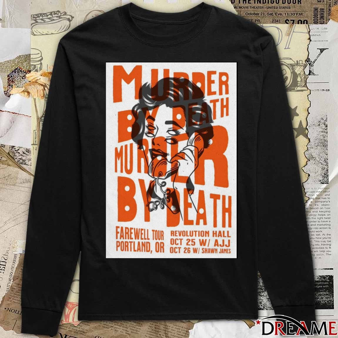 Poster Murder By Death Farewell Tour October 25-26 2025 Portland Oregon t-shirt