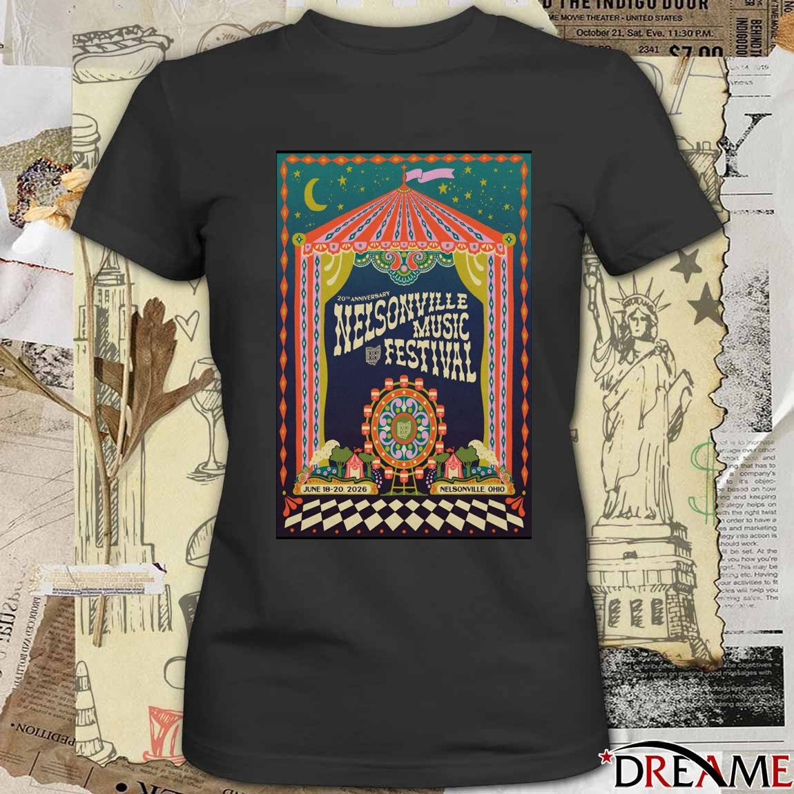 Poster Nelsonville Music Festival Nelsonville OH June 18-20 2026 t-shirt