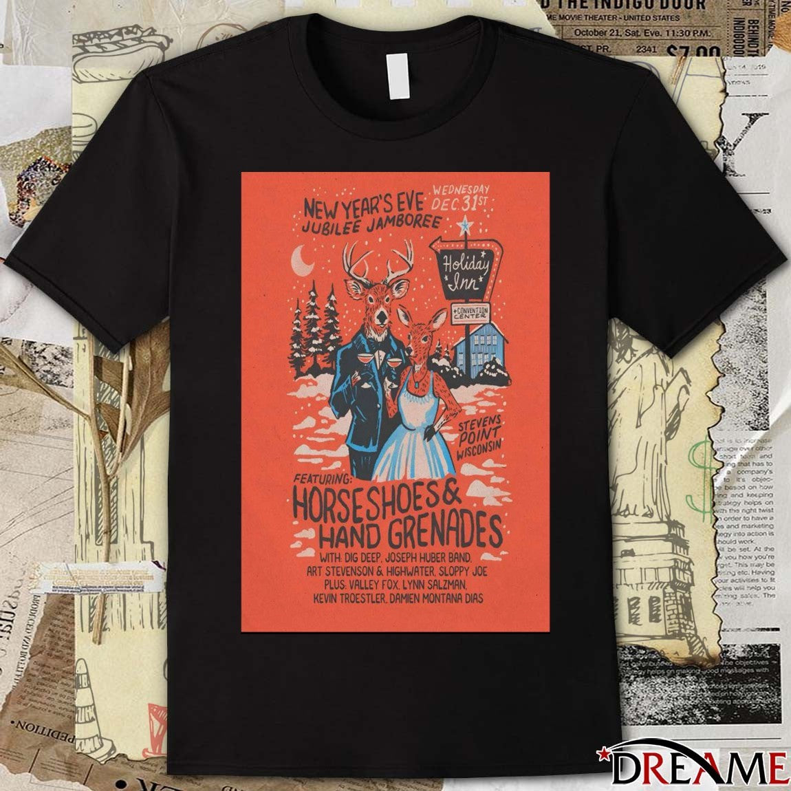 Poster New Year’s Eve Jubilee Jamboree Ft Horseshoes And Hand Grenades December 31 2025 Stevens Point Event t-shirt