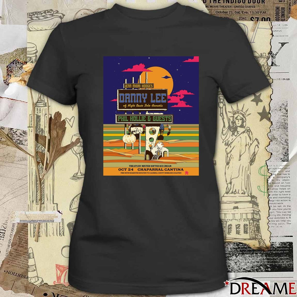 Poster Night Beats w Jenn Miori Hodges and Phil Hollie Chaparral Cantina October 24 2025 t-shirt