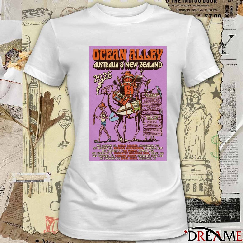 Poster Ocean Alley 2026 Australia and New Zealand January – February t-shirt