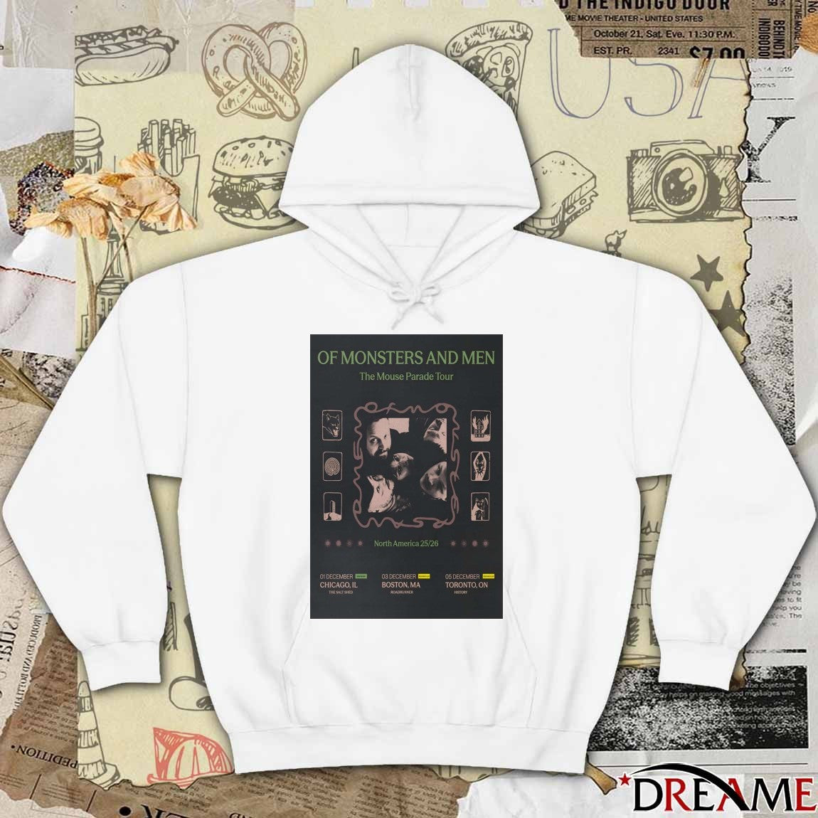 Poster Of Monsters And Men The Mouse Parade 2025 December 1 – 05 Tour North America t-shirt