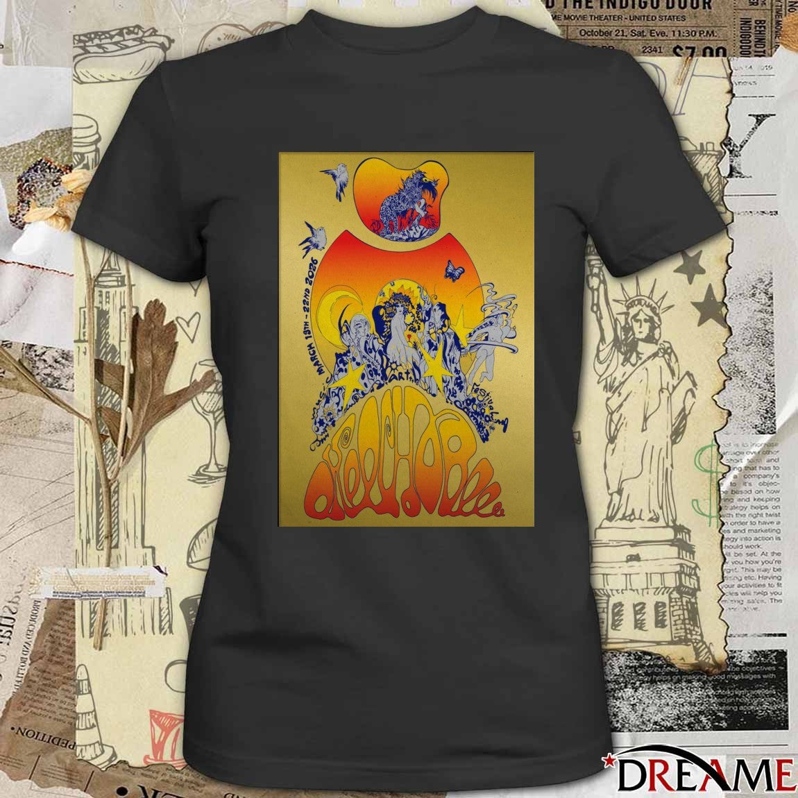 Poster Okeechobee Music And Arts Festival March 19-22 2026 Sunshine Grove In Okeechobee FL t-shirt