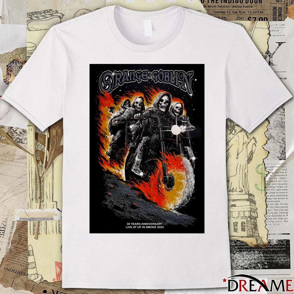Poster Orange Goblin 30 years Anniversary Live At Up In Smoke 2025 Concert t-shirt