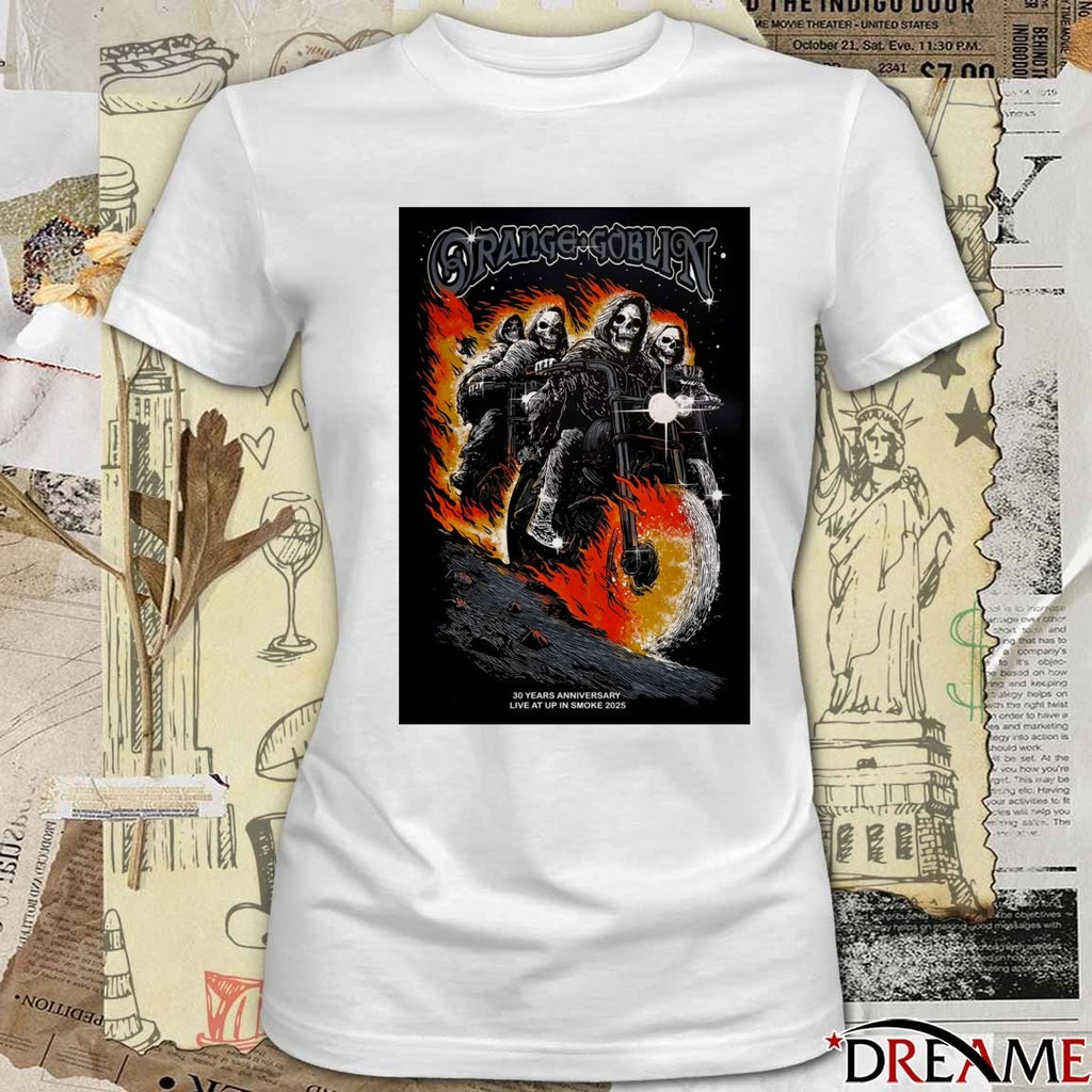 Poster Orange Goblin 30 years Anniversary Live At Up In Smoke 2025 Concert t-shirt