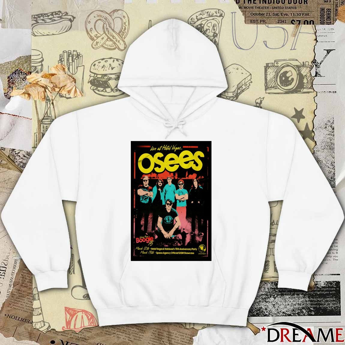 Poster Osees SXSW Hotel Vegas Austin TX March 13 2026 t-shirt