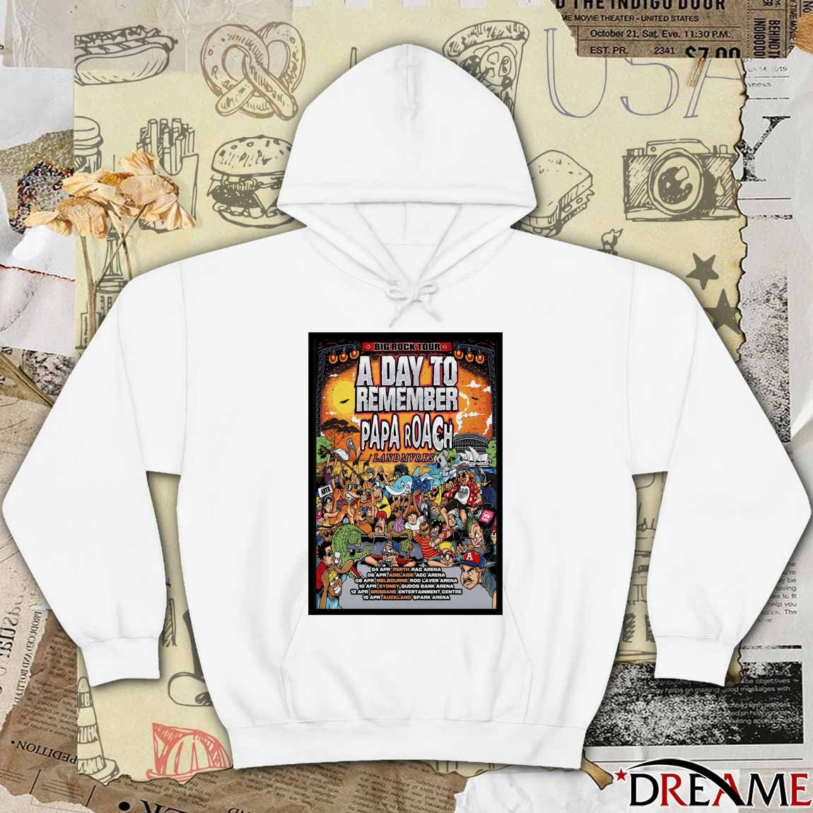 Poster Papa Roach Big Rock Tour April 04 – 15 2026 A Day To Remember t-shirt