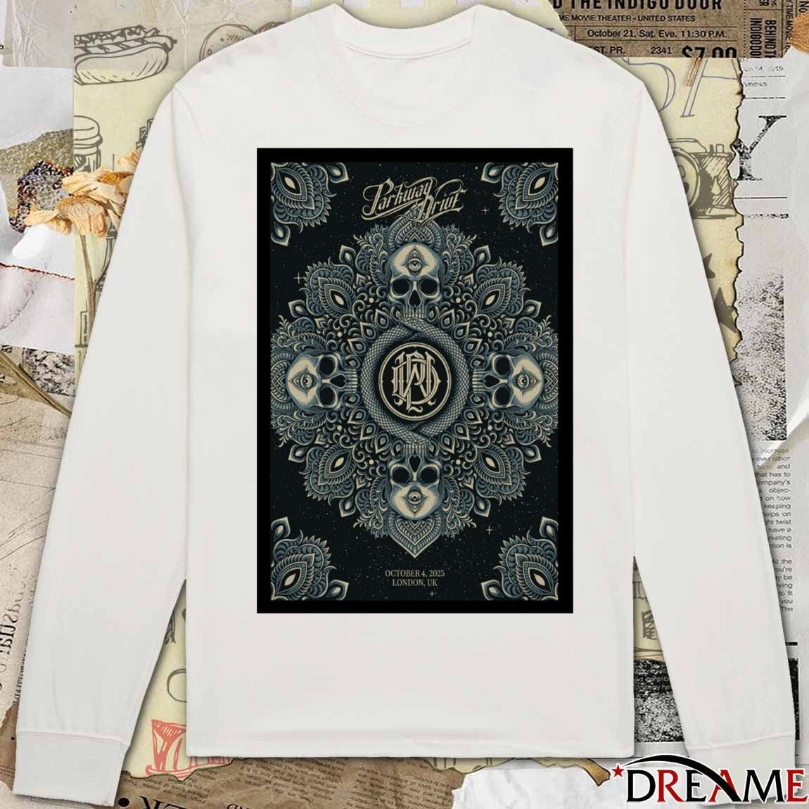 Poster Parkway Drive Tour London UK October 04 2025 t-shirt