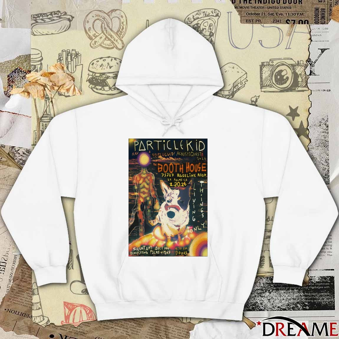 Poster Particle Kid February 20 2026 Booth House In 29 Palms CA t-shirt
