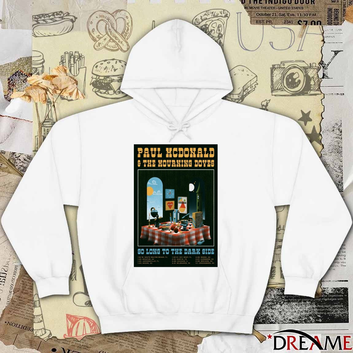 Poster Paul McDonald And The Mourning Doves So Long To The Dark Side 2026 Tour t-shirt