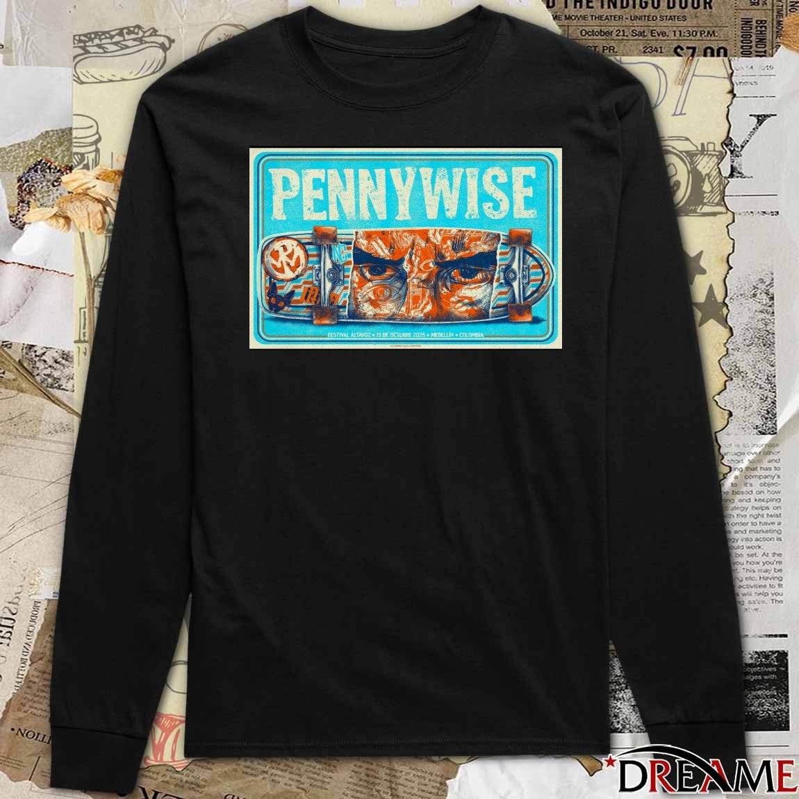 Poster Pennywise Altavoz Festival Medellin Colombia October 13 2025 t-shirt