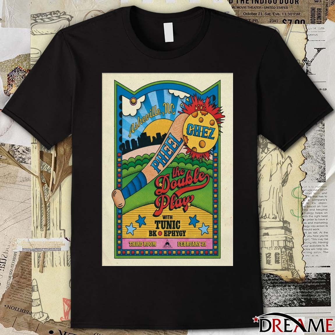Poster Pheel. And Chez February 21 2026 Third Room Asheville NC t-shirt