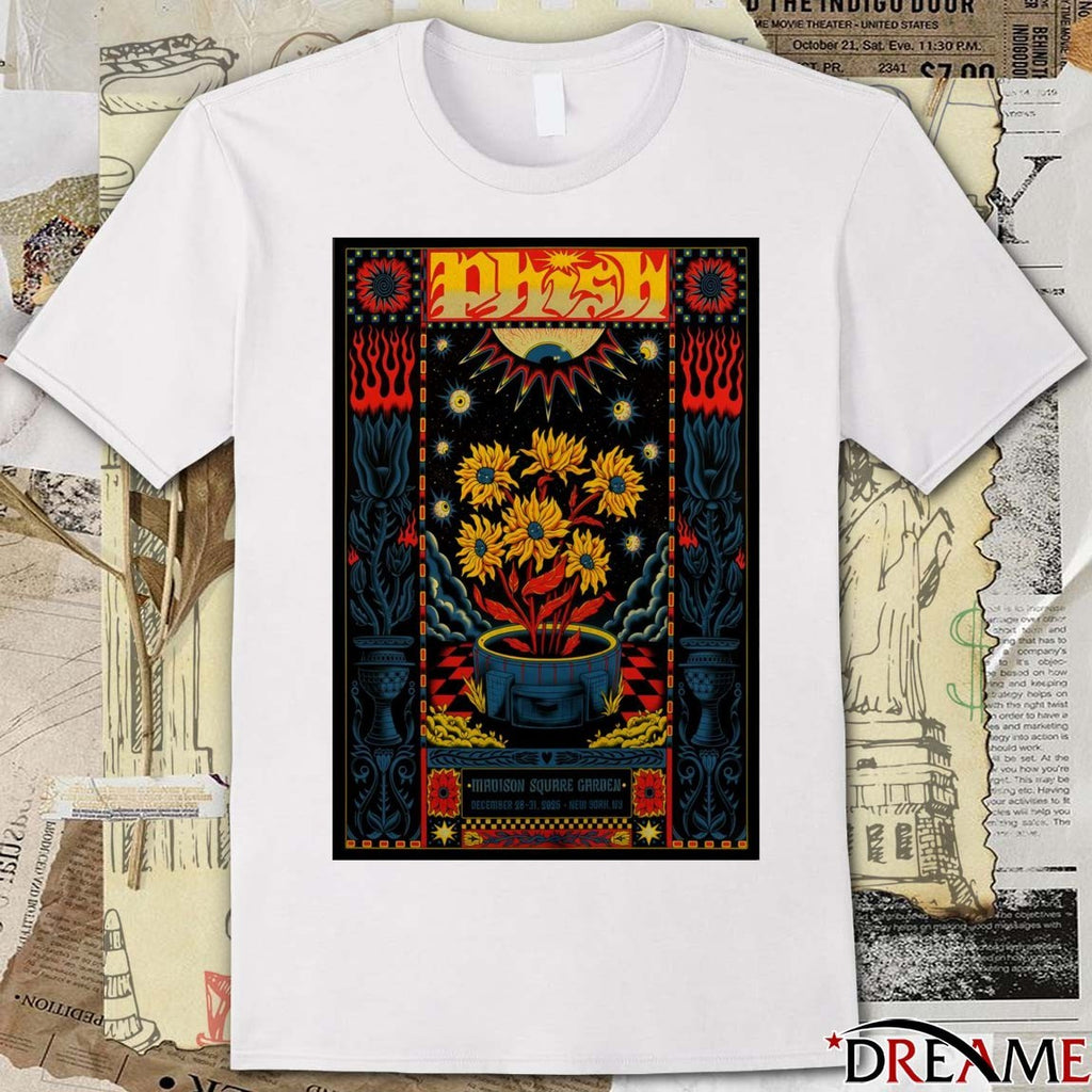 Poster Phish NYE December 28 – 31 2025 Madison Square Garden New York t-shirt