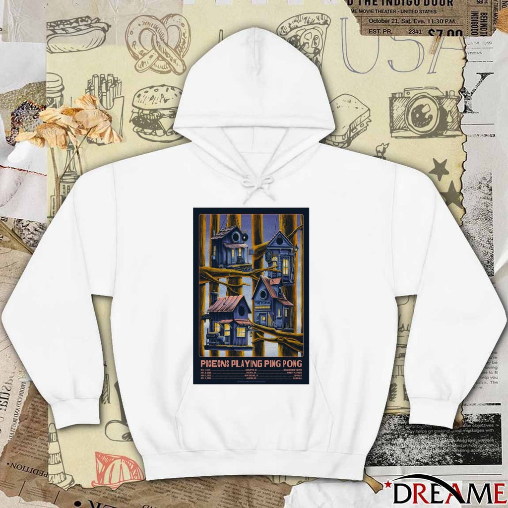 Poster Pigeons Playing Ping Pong November 7 – 11 2025 Tour t-shirt