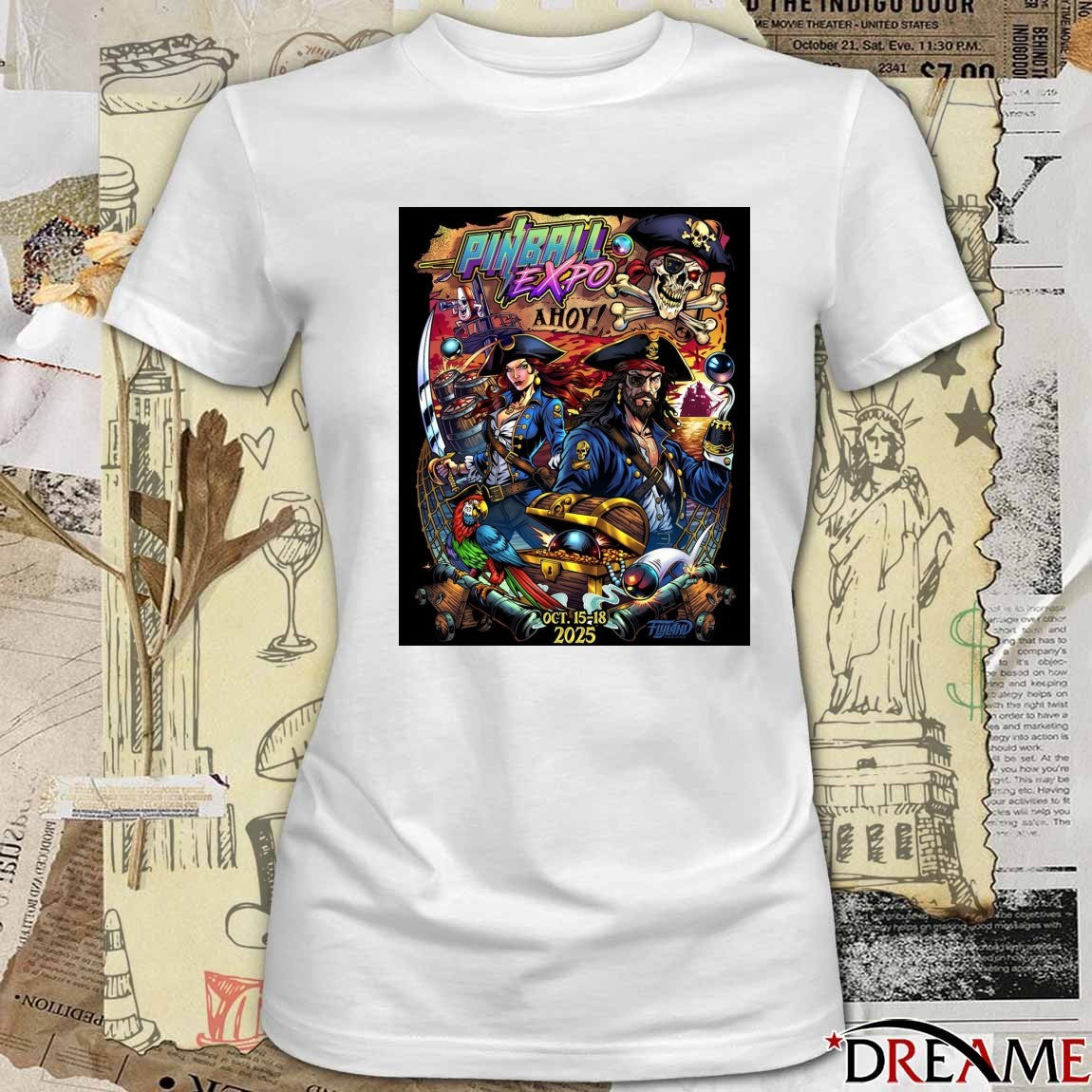 Poster Pinball Expo A Hoy October 15-18 2025 Chicago IL t-shirt