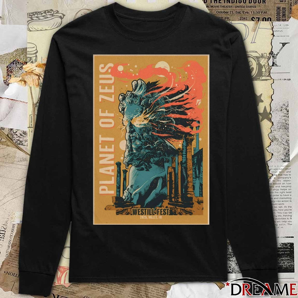 Poster Planet Of Zeus Westill Fest October 31 2025 Vallet FA Show t-shirt
