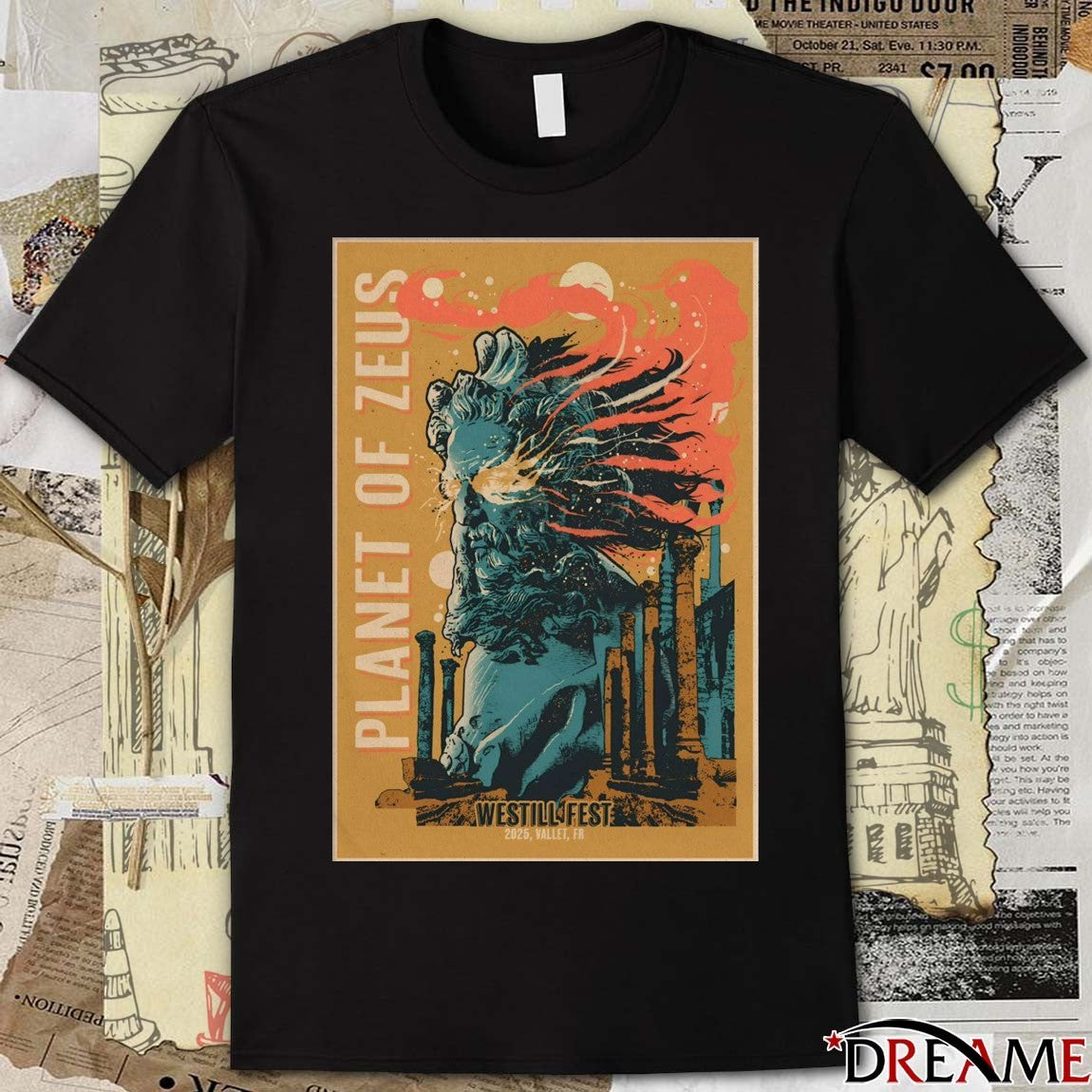 Poster Planet Of Zeus Westill Fest October 31 2025 Vallet FA Show t-shirt