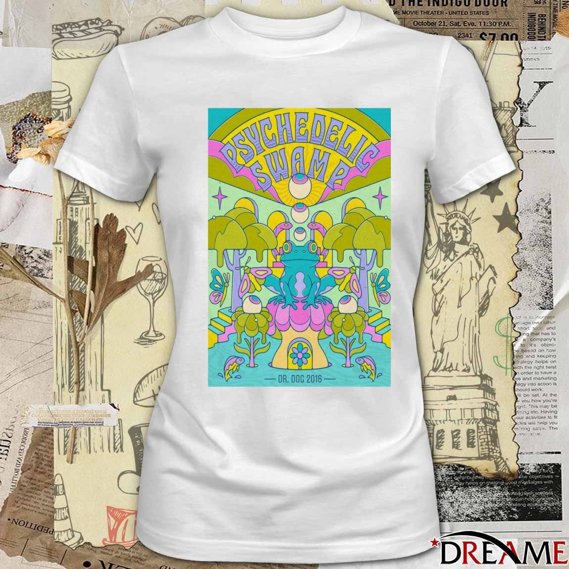 Poster Psychedelic Swamp Commemorative Edition DR, DOG 2016 t-shirt