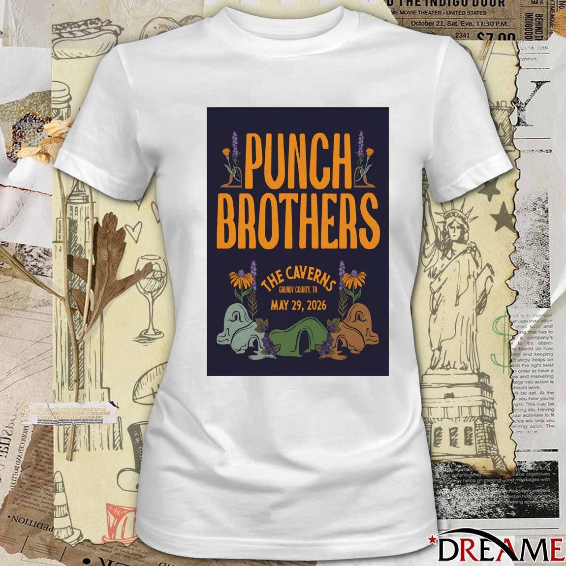 Poster Punch Brothers May 29 2026 The Caverns Pelham TN t-shirt