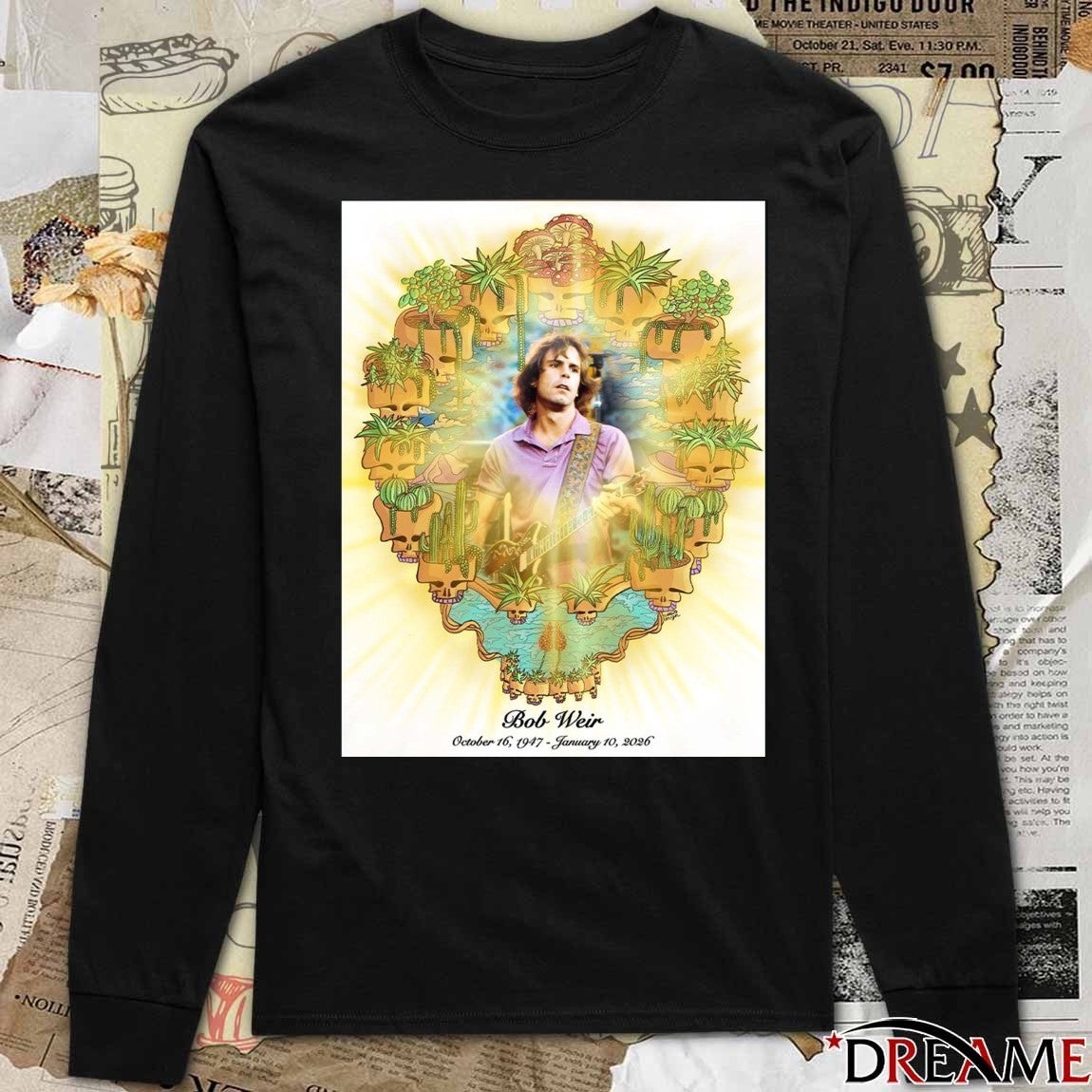 Poster RIP Bob Weir Tribute I Was Gifted With A Life That Was Full Of Adventure October 16 1947 – January 10 2026 t-shirt