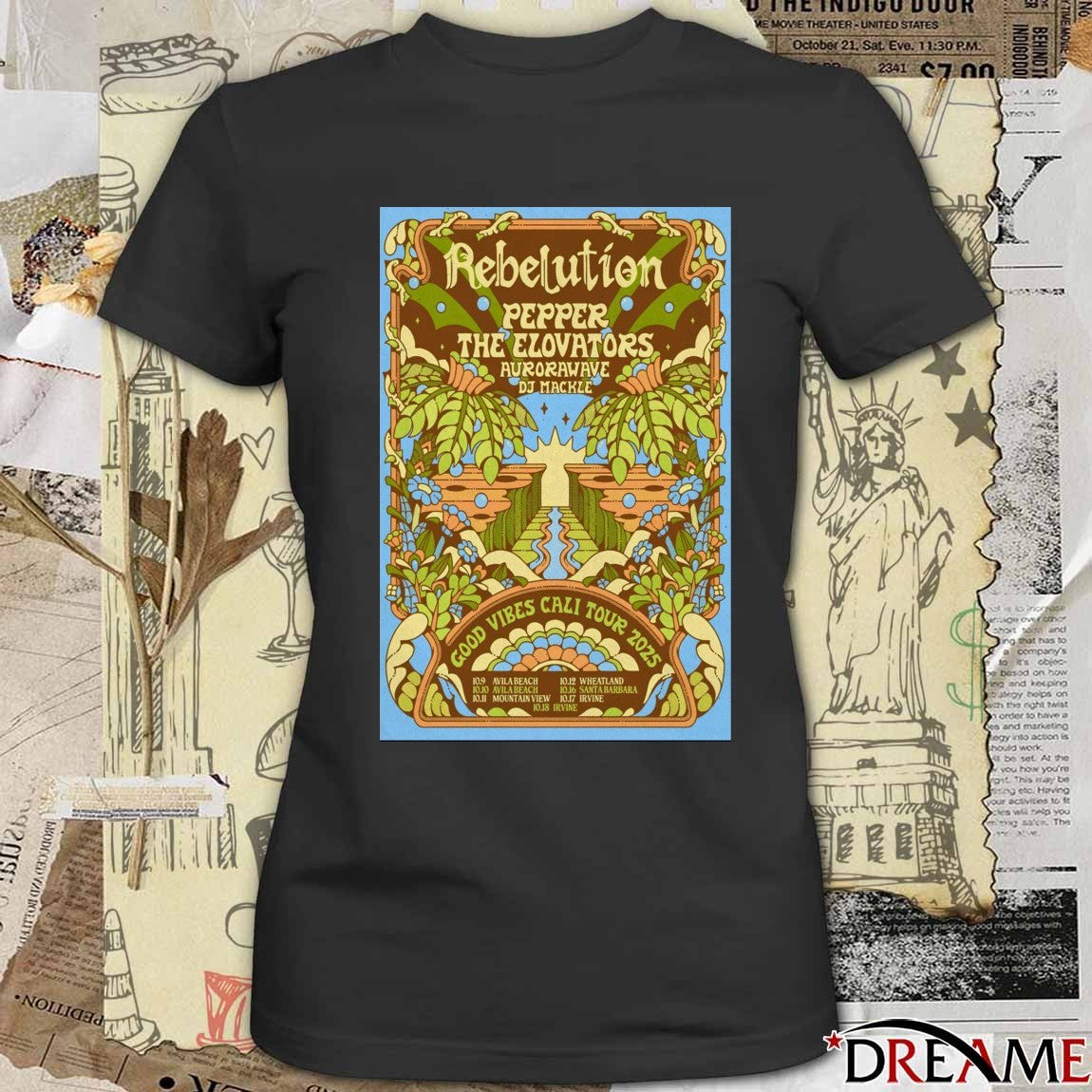 Poster Rebelution Good Vibes Fall Tour 2025 October 9 – 18 t-shirt