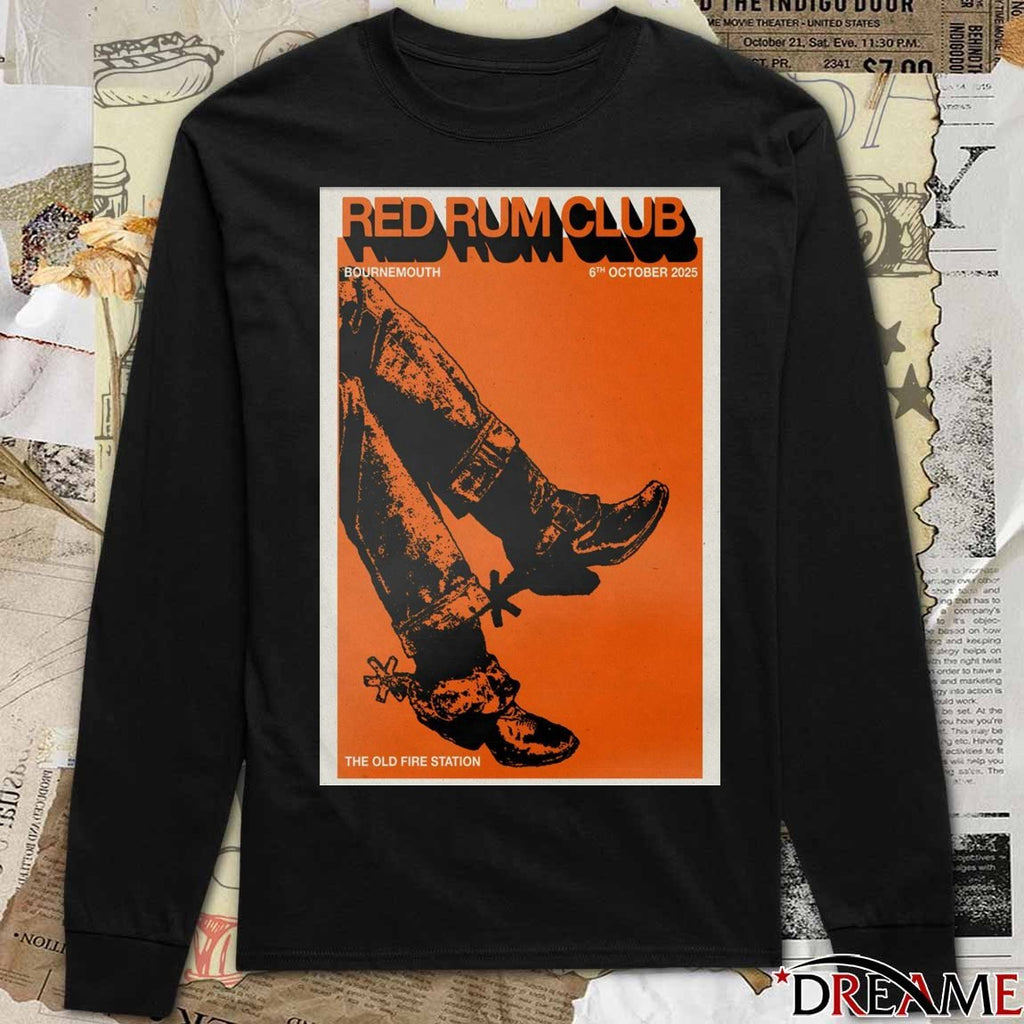 Poster Red Rum Club October 6th 2025 The Old Fire Station in Bournemouth UK t-shirt