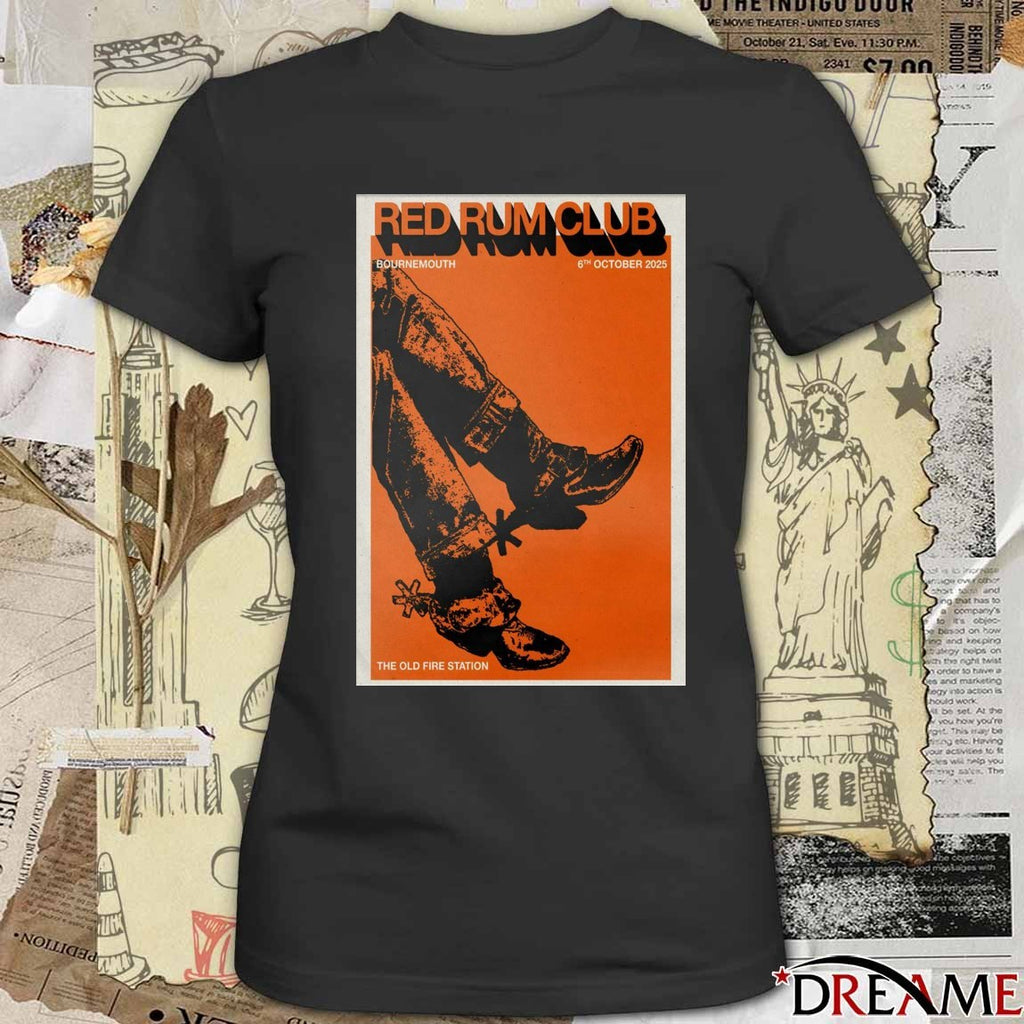 Poster Red Rum Club October 6th 2025 The Old Fire Station in Bournemouth UK t-shirt