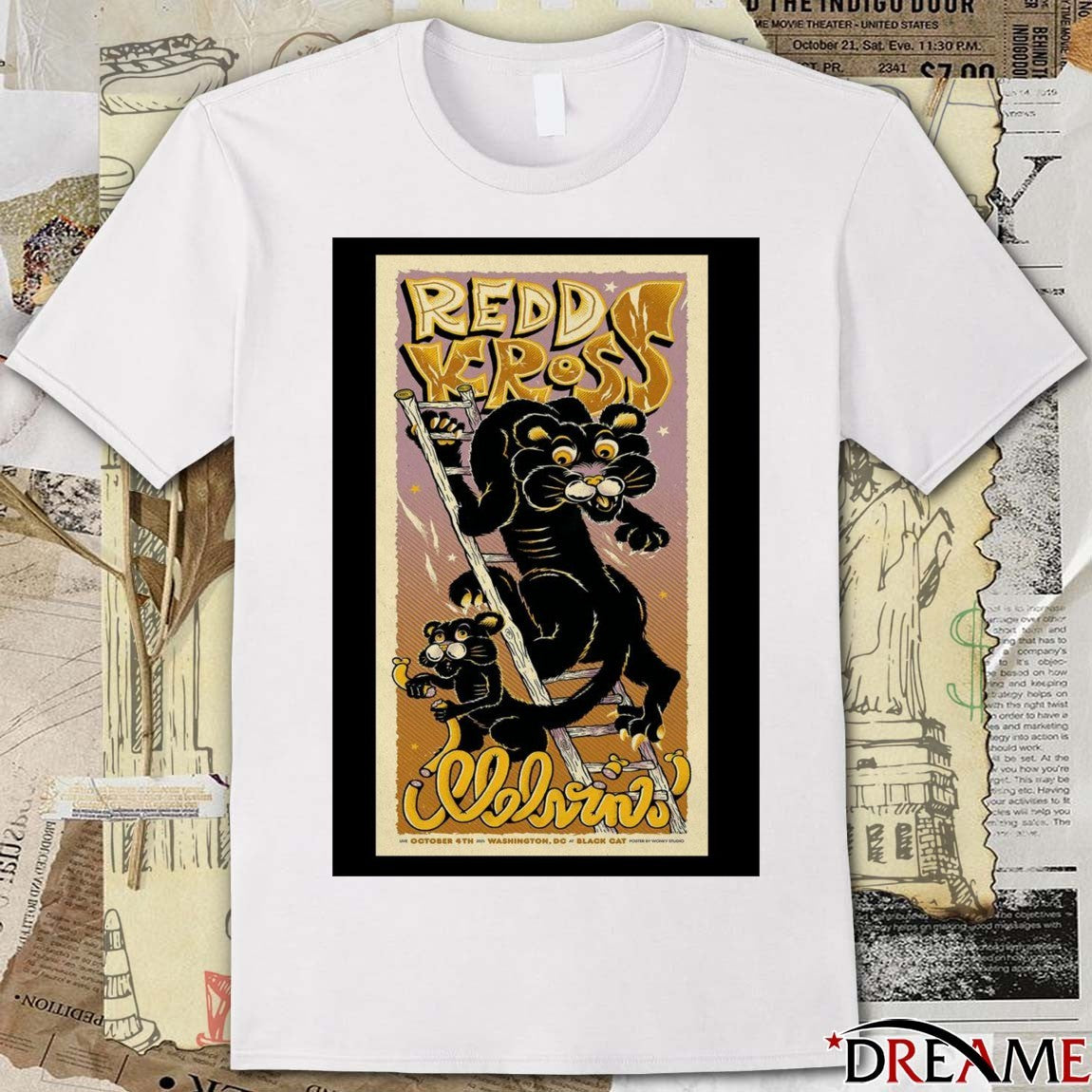 Poster Redd Kross x Melvins October 04 2025 Black Cat Washington DC t-shirt