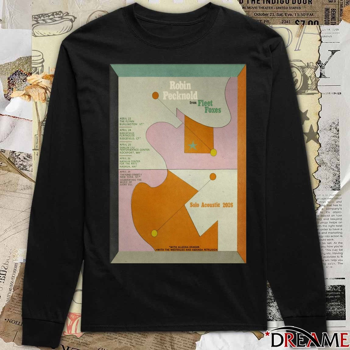 Poster Robin Pecknold Solo Acoustic Tour 2026 t-shirt
