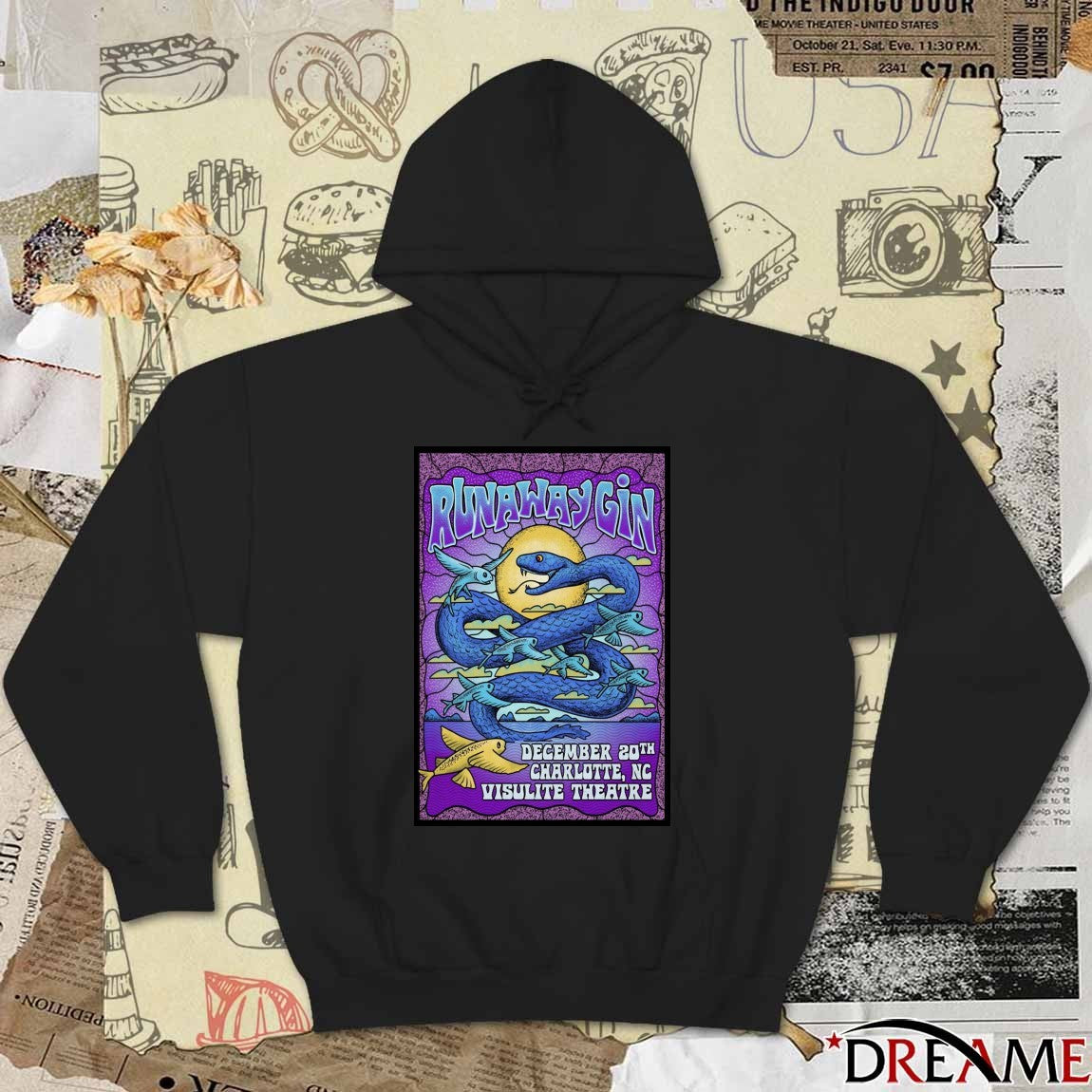 Poster Runaway Gin December 20.2025 Charlotte NC Visulite Theatre t-shirt