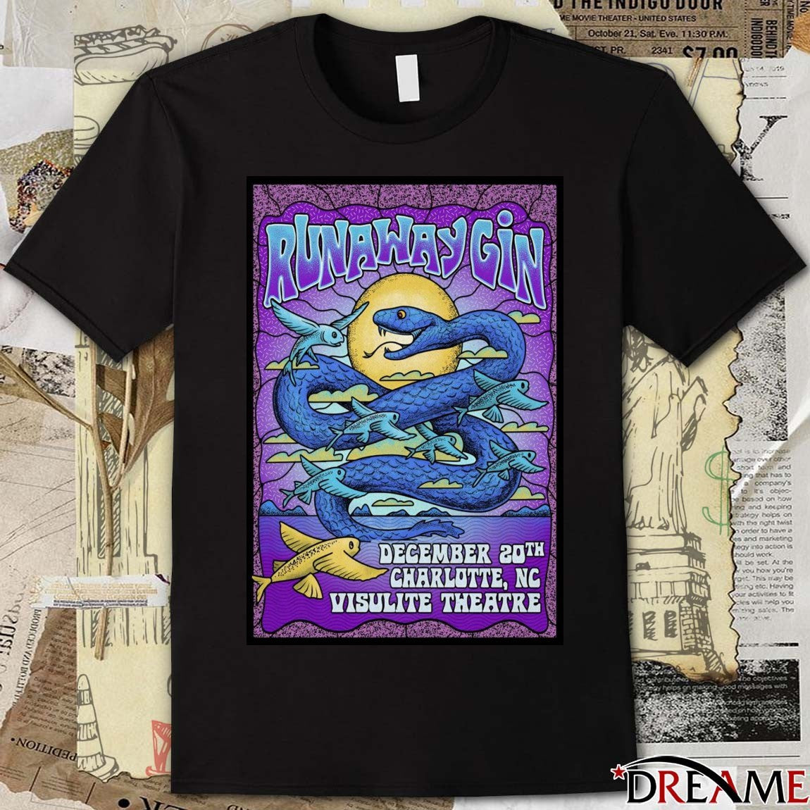Poster Runaway Gin December 20.2025 Charlotte NC Visulite Theatre t-shirt