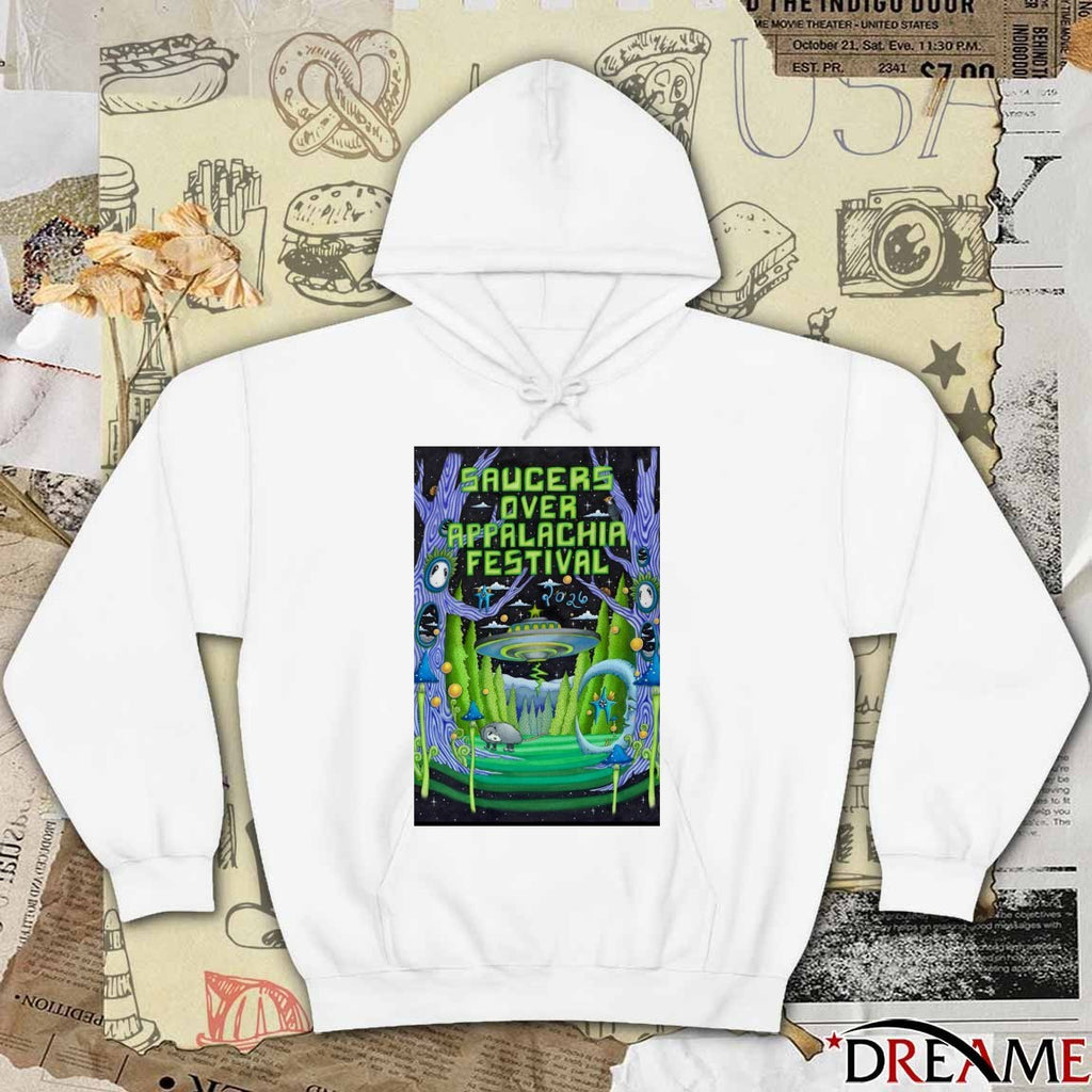 Poster Saucers Over Appalachia Festival June 13 2026 In Bristol VA t-shirt