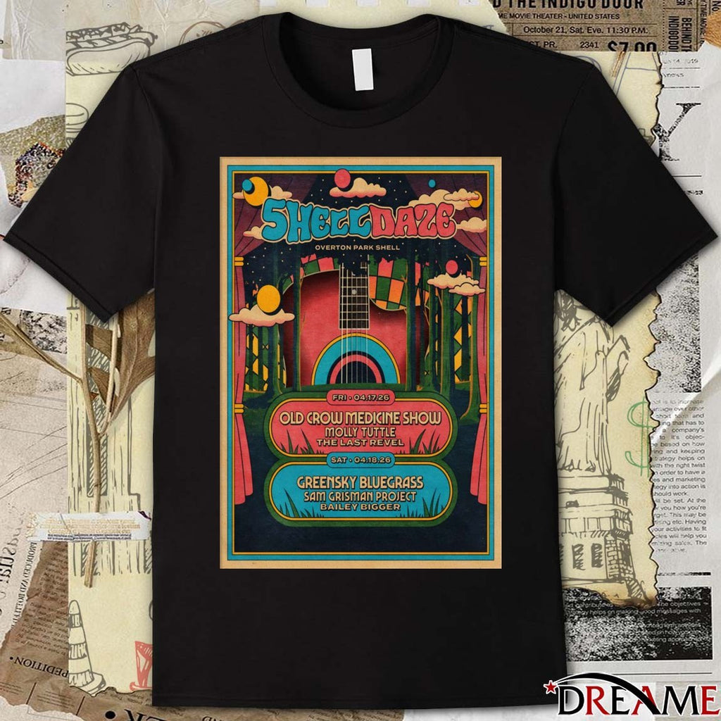 Poster Shell Daze Music Festival Memphis TN April 17-18 2026 t-shirt