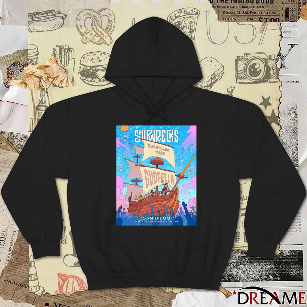 Poster Shipwrecks Music Fest Quartyard in San Diego CA November 29 2025 t-shirt