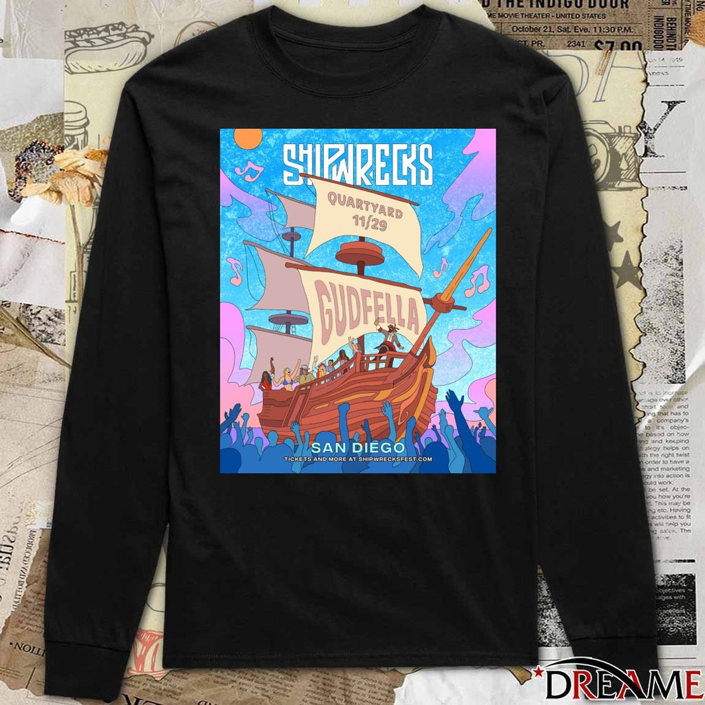 Poster Shipwrecks Music Fest Quartyard in San Diego CA November 29 2025 t-shirt