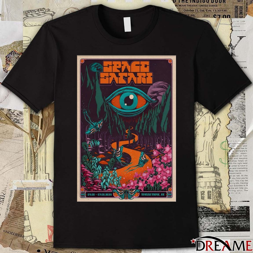 Poster Space Safari Massembre Hastiere September 4-7 2026 t-shirt