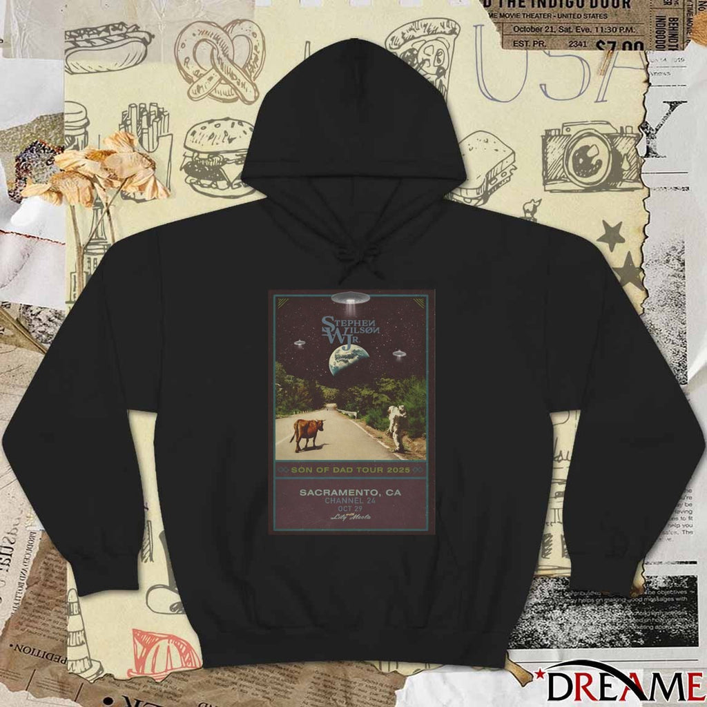 Poster Stephen Wilson JR. October 29 2025 Sacramento CA Channel 24 Tour t-shirt