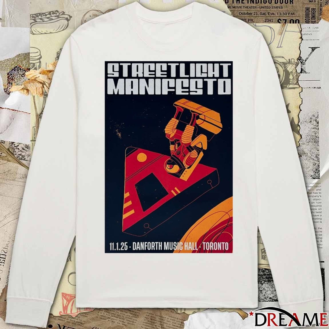 Poster Streetlight Manifesto November 1 2025 Danforth Music Hall Toronto Canada t-shirt
