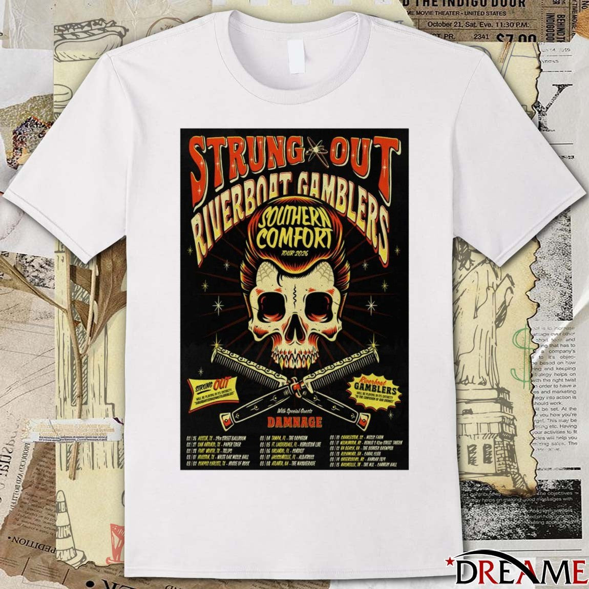 Poster Strung Out Southern Comfort Tour February – March 2026 t-shirt