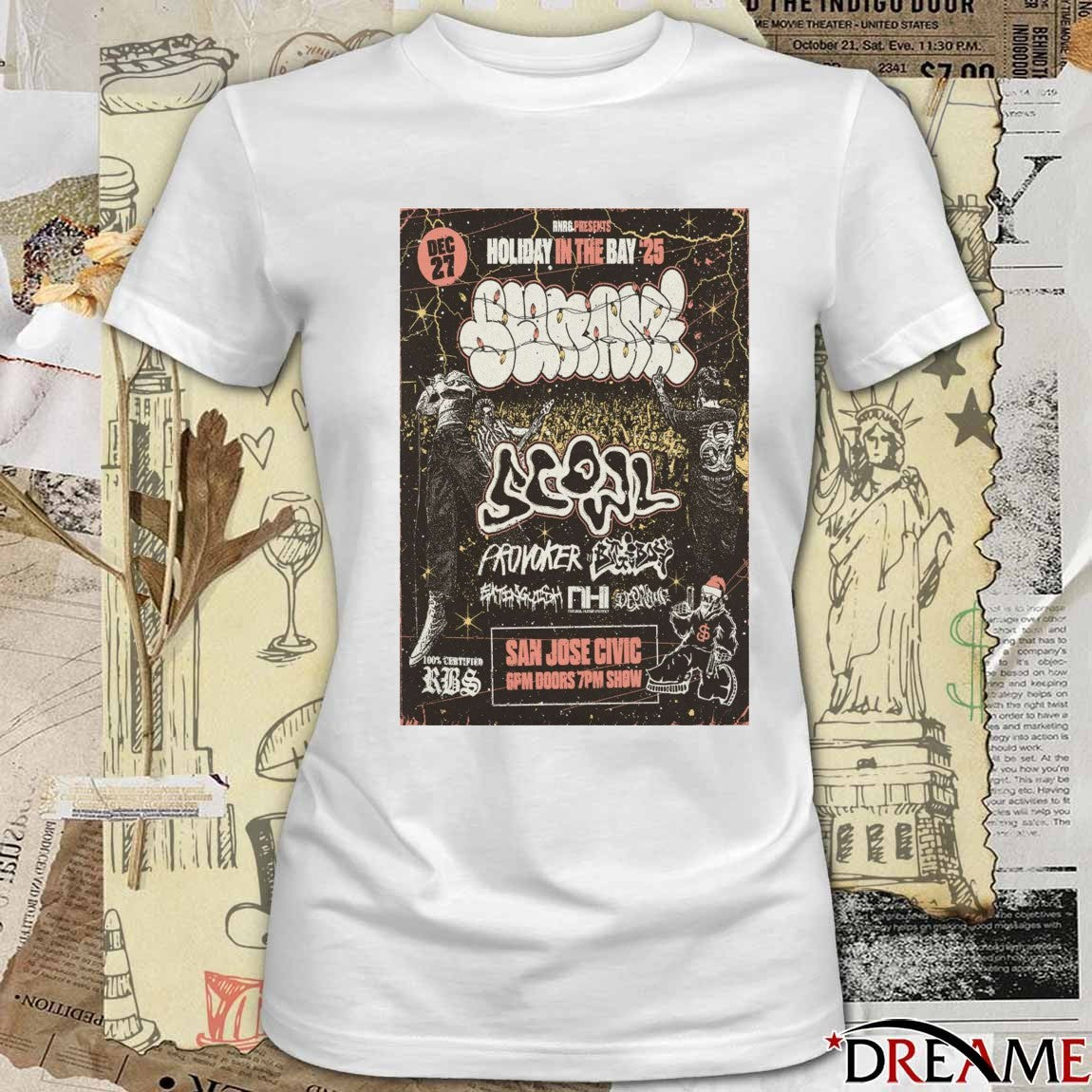 Poster Sunami December 27 2025 San Jose Civic In San Jose CA t-shirt