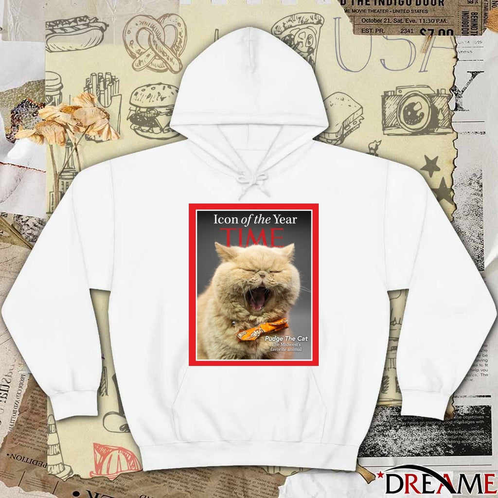 Poster TIME Icon Of The Year Pudge The Cat The Midwest’s Favorite Animal t-shirt
