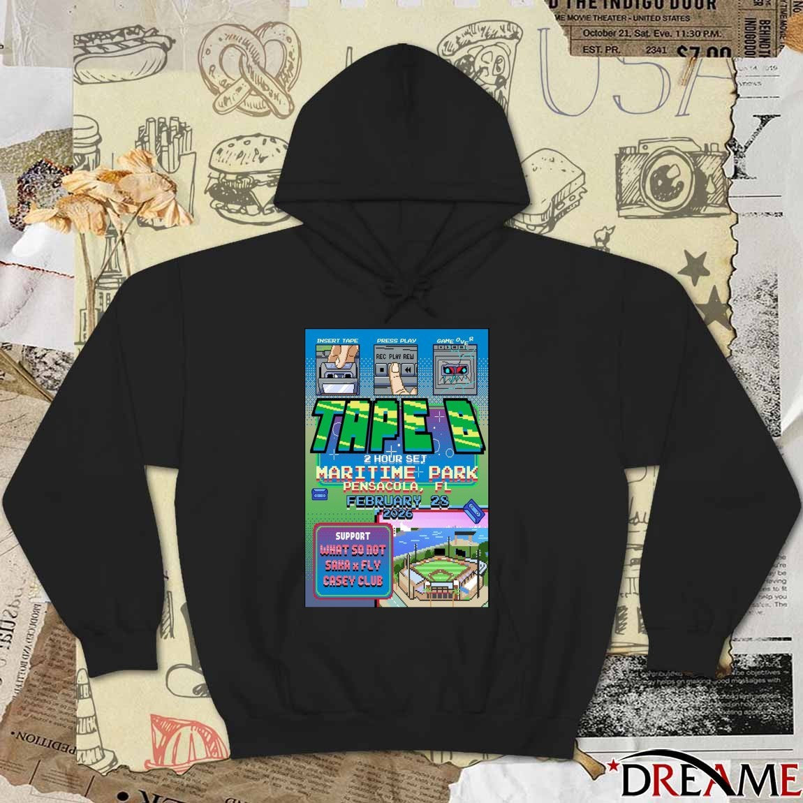 Poster Tape B at Maritime Park in Pensacola, FL on February 18 2026 Tour t-shirt