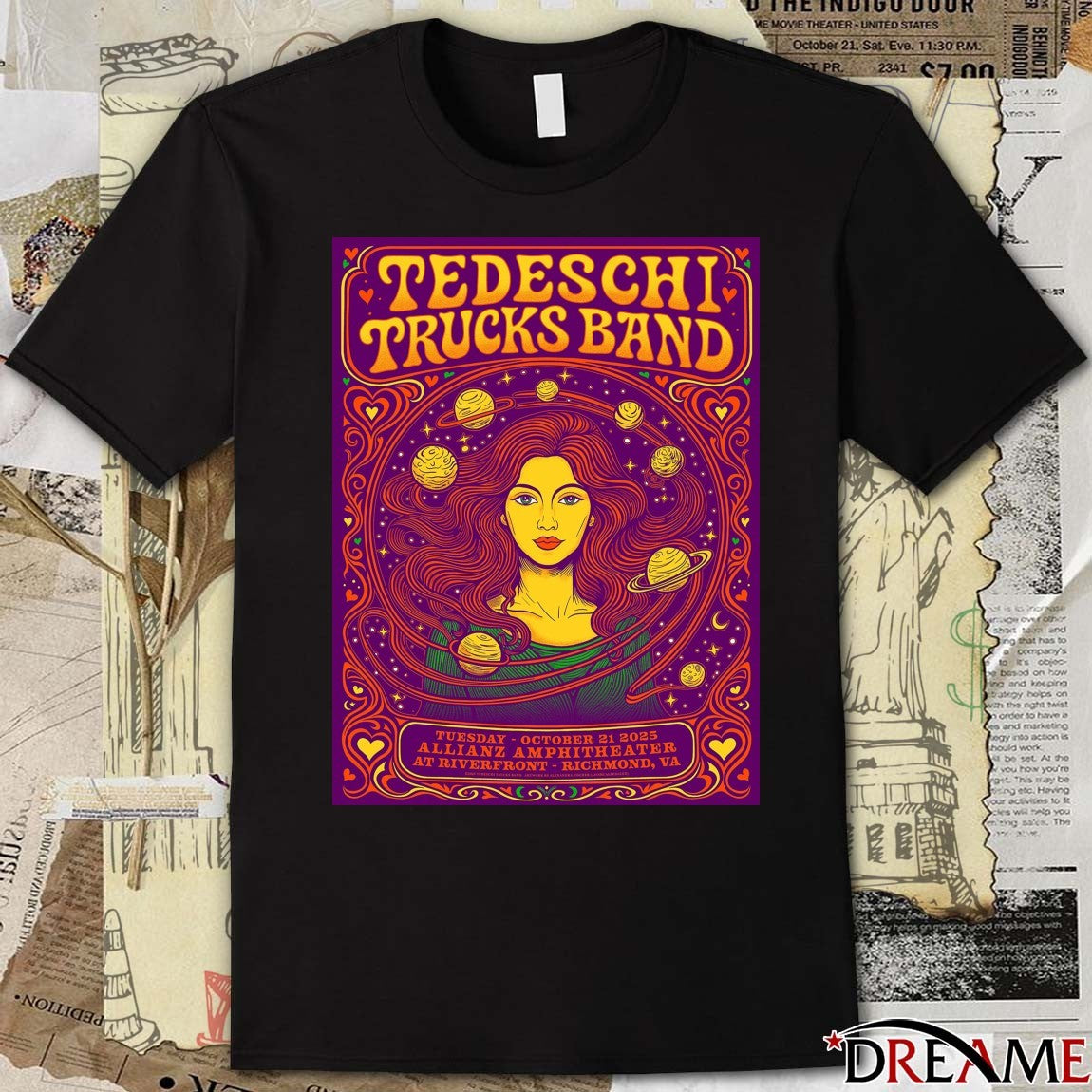 Poster Tedeschi Trucks Band October 21 2025 Allianz Amphitheater At Riverfront In Richmond, VA t-shirt