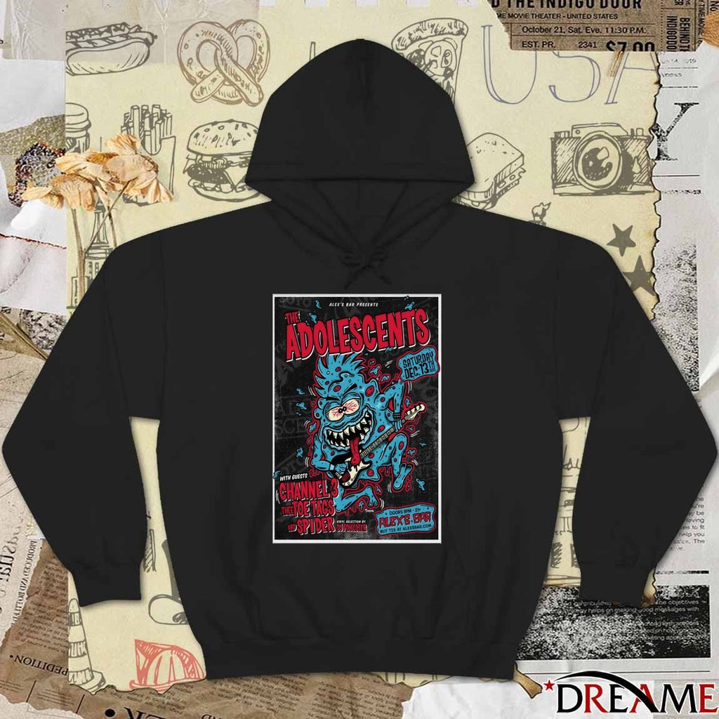Poster The Adolescents December 13 2025 Long Beach CA t-shirt