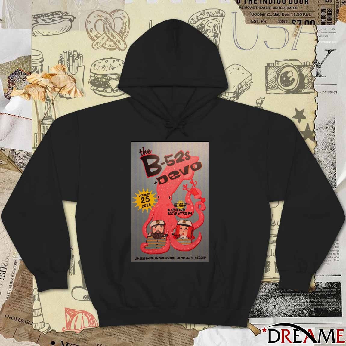 Poster The B-52s and Devo October 25 2025 Ameris Bank Amphitheatre Alpharetta GA t-shirt