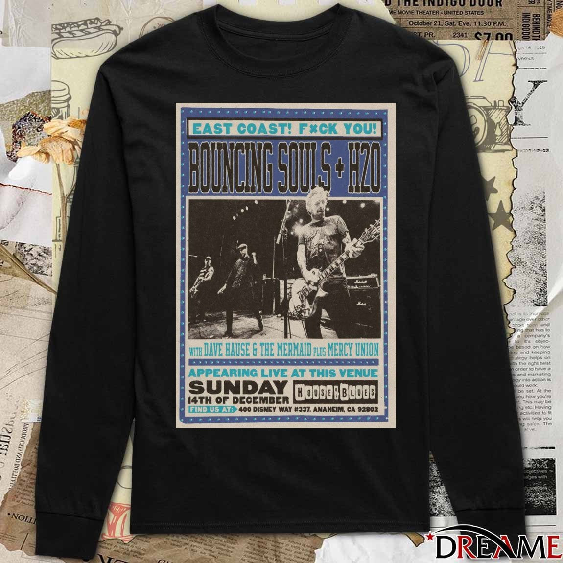 Poster The Bouncing Souls December 14 2025 House Of Blues Anaheim CA t-shirt