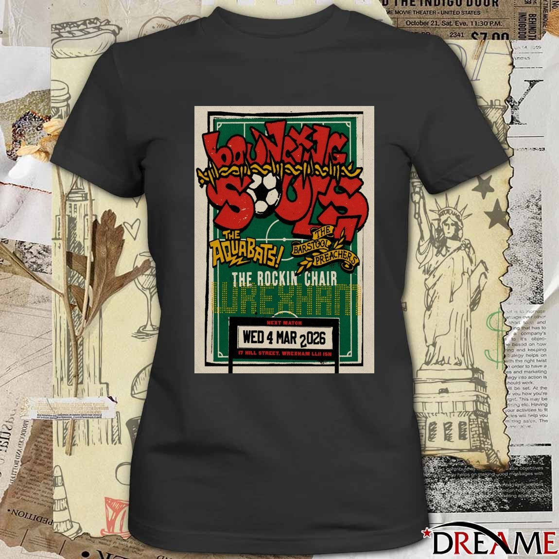 Poster The Bouncing Souls Wrexham UK March 4 2026 The Rockin Chair t-shirt