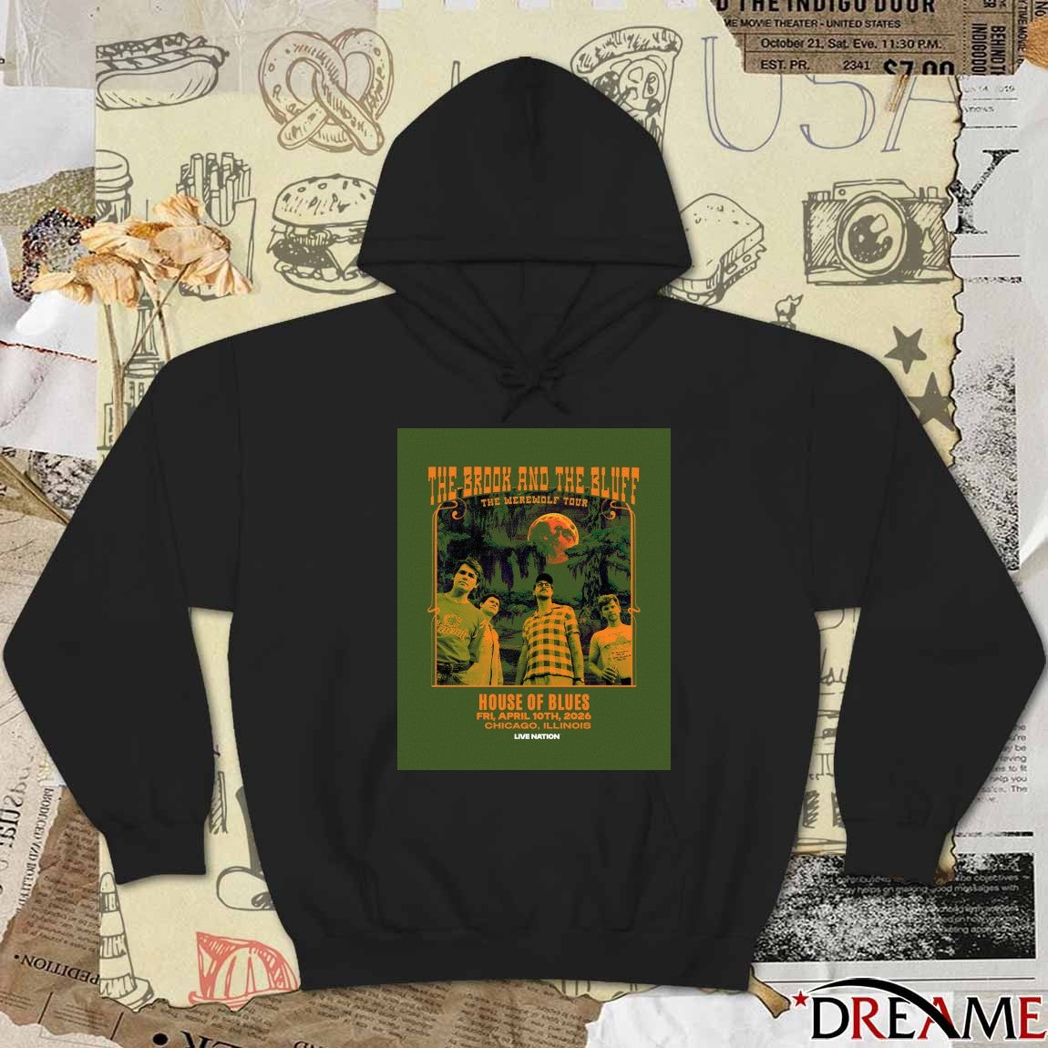 Poster The Brook And The Bluff House Of Blues April 25 2026 San Francisco Tour Chicago IL t-shirt